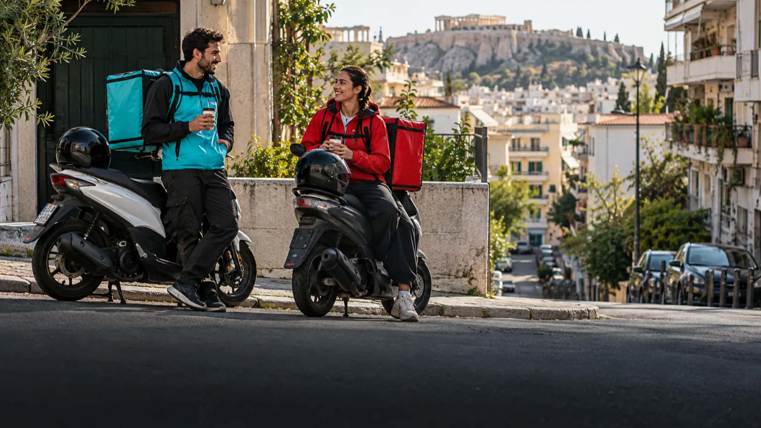 Δύο διανομείς με μηχανάκια στην Αθήνα